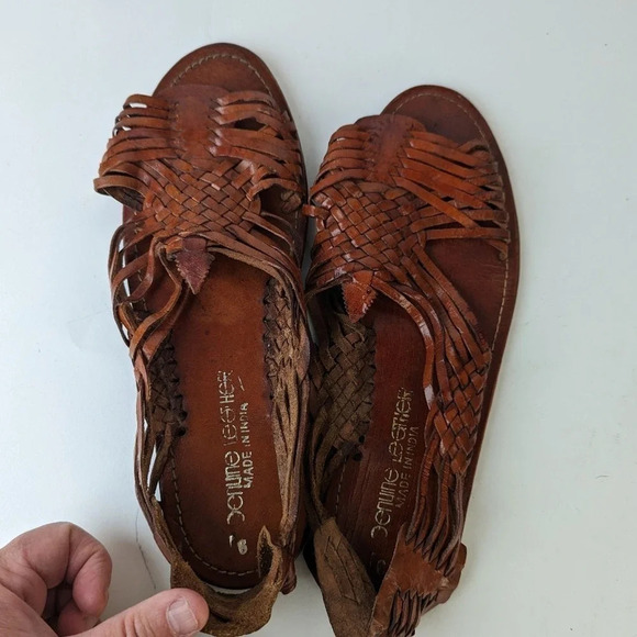 Vintage Huraches Leather Sandals -9 - Picture 6 of 8